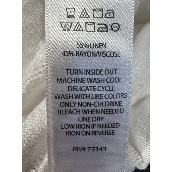 C&C California Pants Womens Small‎ White Linen Blend Wide Leg Coastal Ankle - Picture 11 of 11